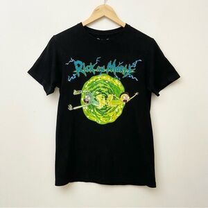 Rick And Morty Black Cotton Graphic T-Shirt